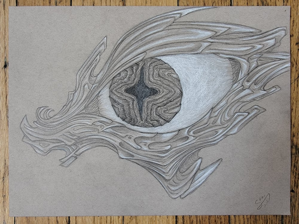 Biomech Eye Drawing