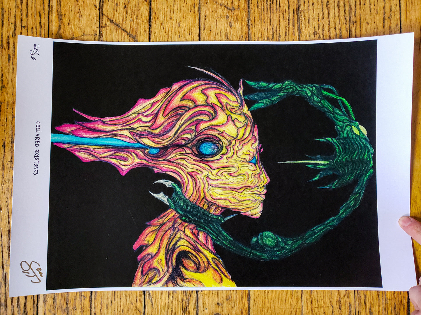 “Collared 3X1ST3NC3” Signed 1st Edition Print