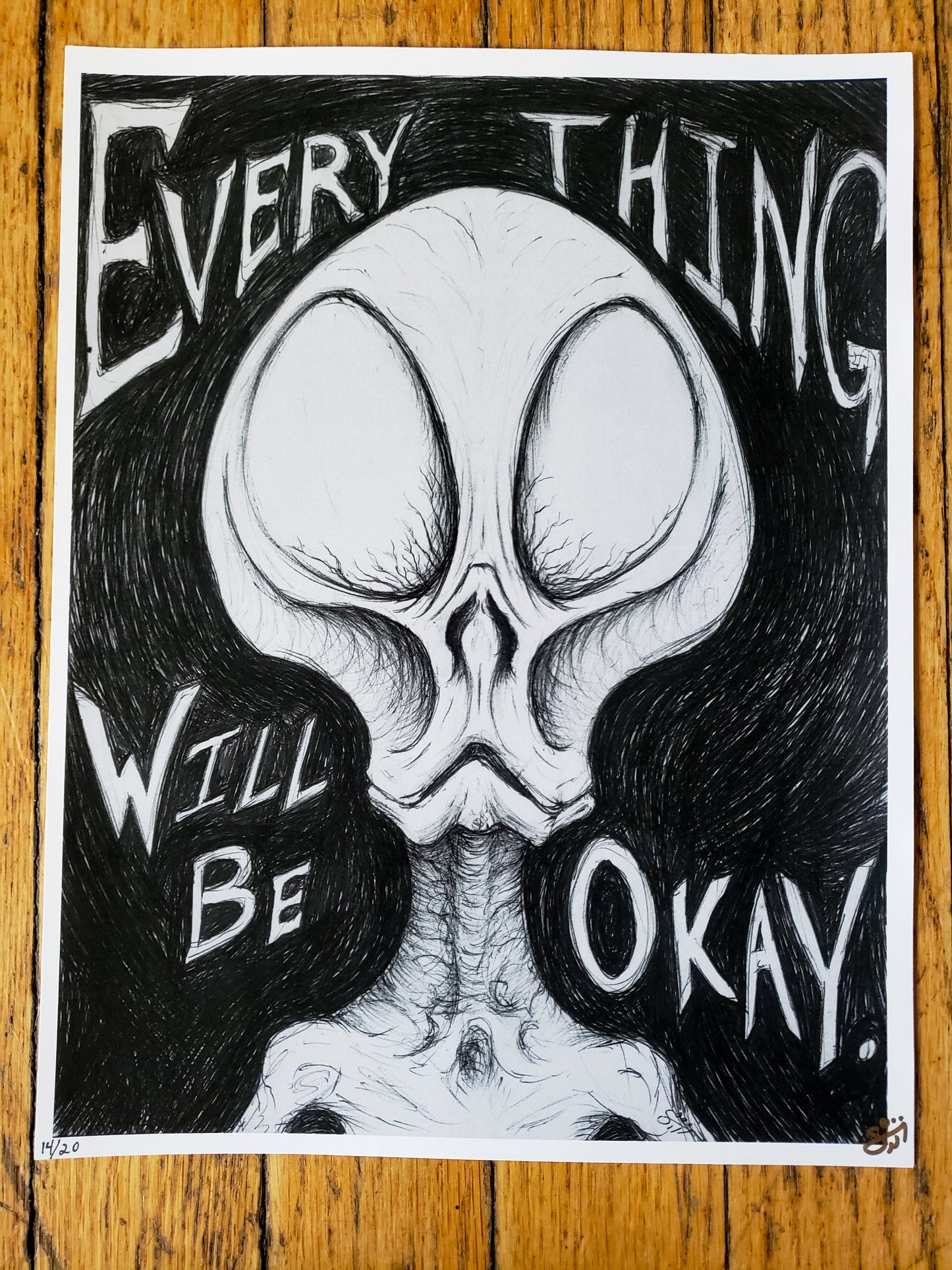 “Everything Will Be Okay” Signed 1st Edition Print